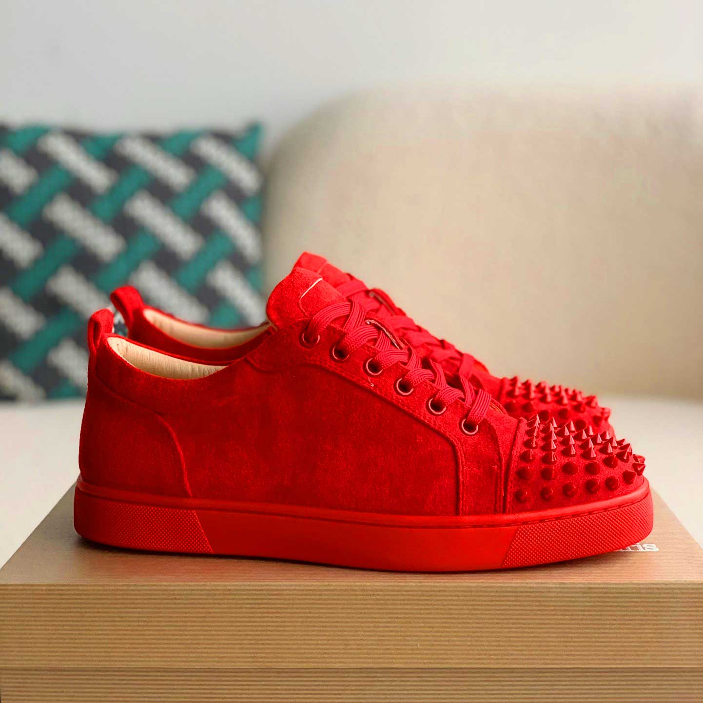 Spikes Sneakers Red