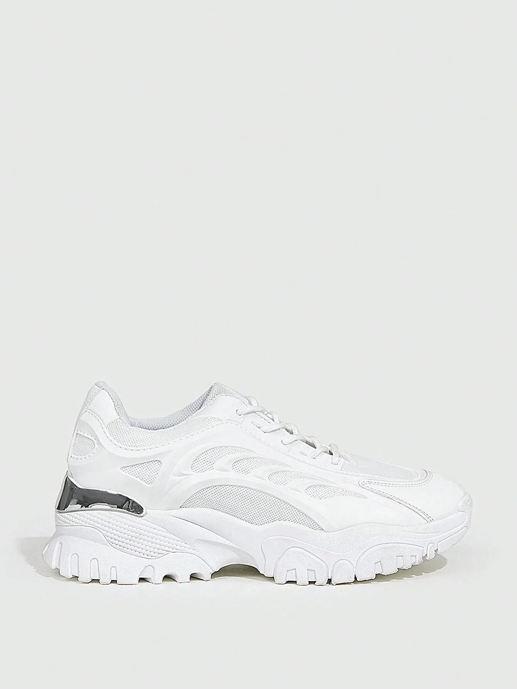 Sporty Mesh White Sneakers - Style Redefined