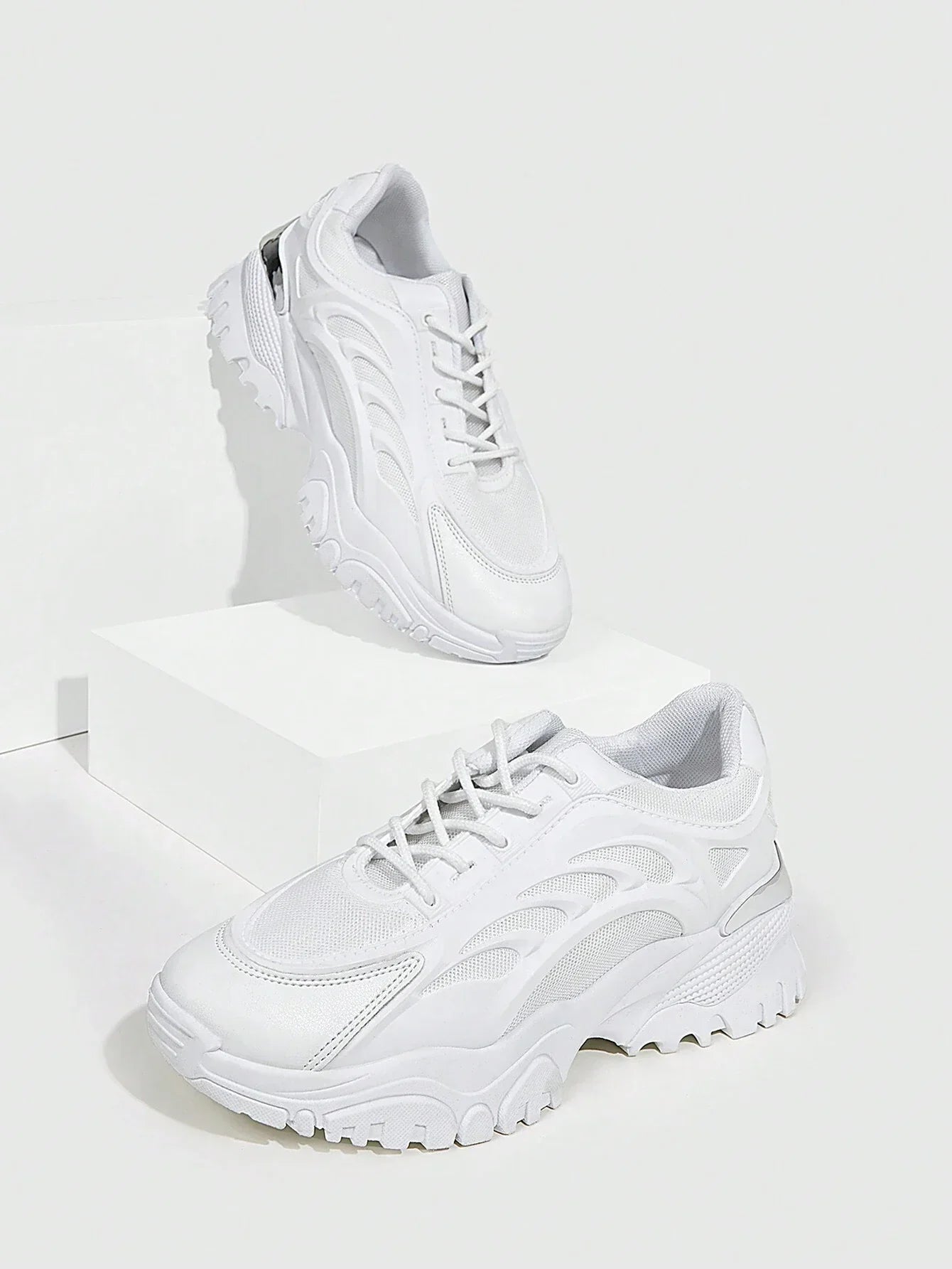 Sporty Mesh White Sneakers - Style Redefined